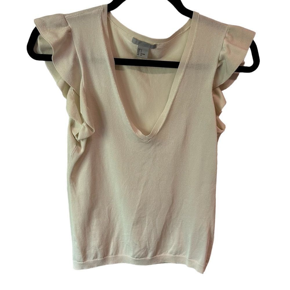 H&M V-neck with ruffle detail